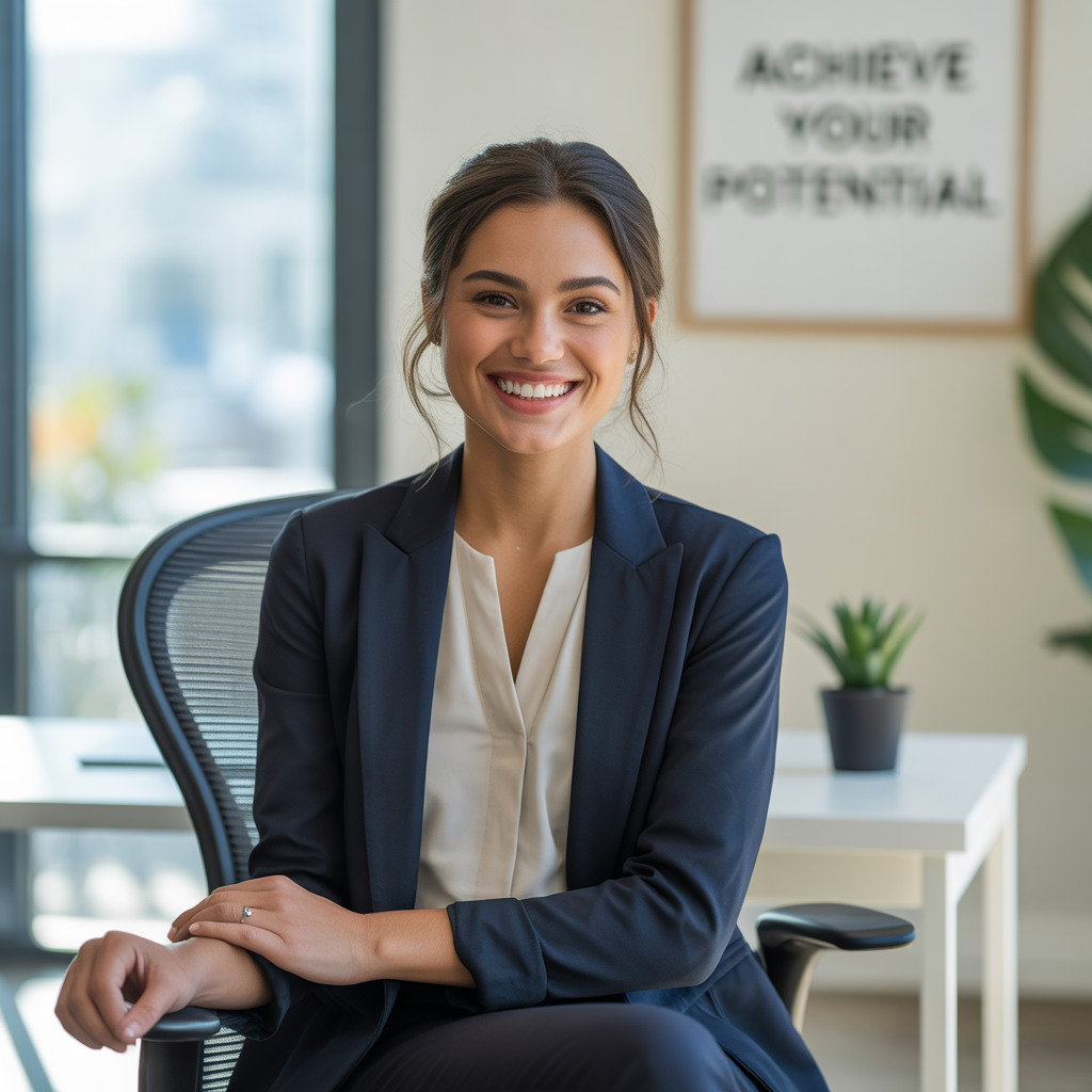 Coach personnel souriant et professionnel