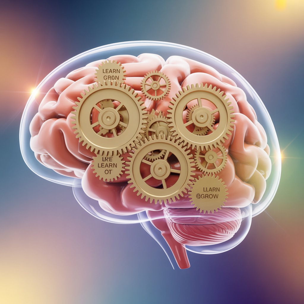 Cerveau avec des engrenages